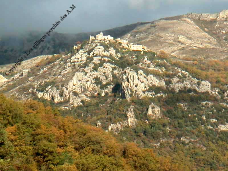 Gourdon vue du bar sur loup
